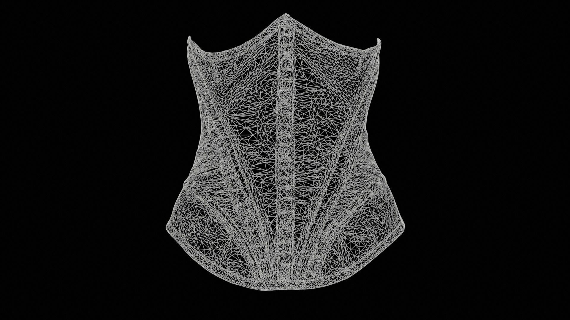 Catwoman Corset Low-poly 3D model_11