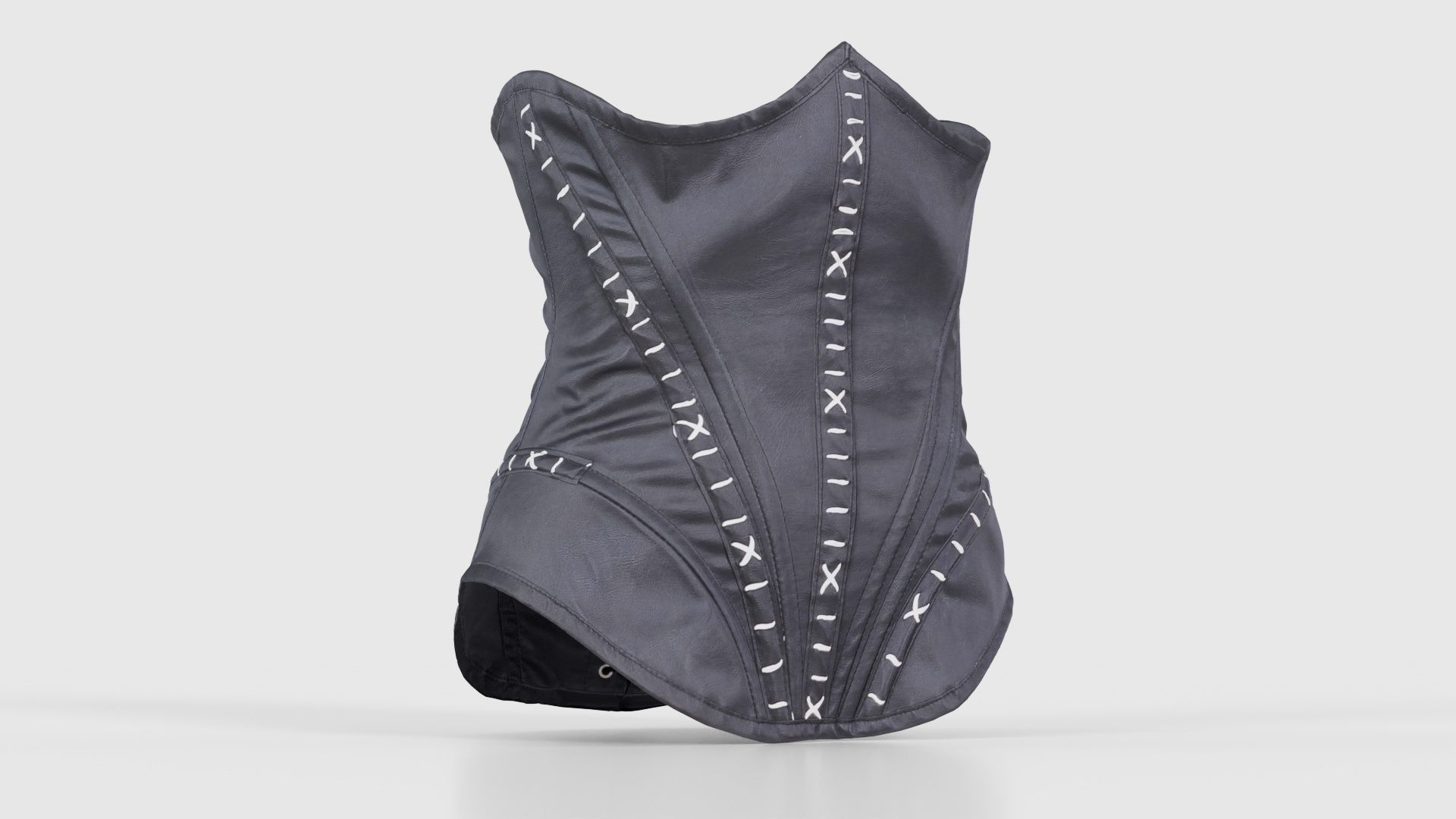 Catwoman Corset Low-poly 3D model_16
