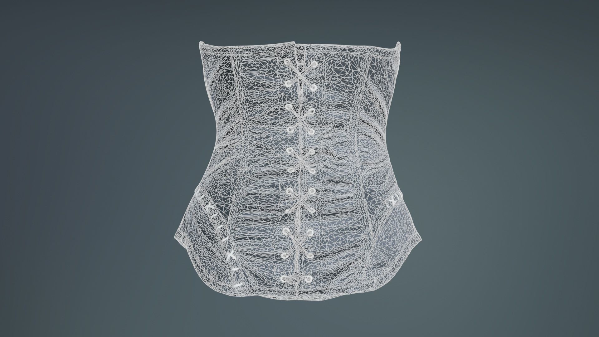 Catwoman Corset Low-poly 3D model_10