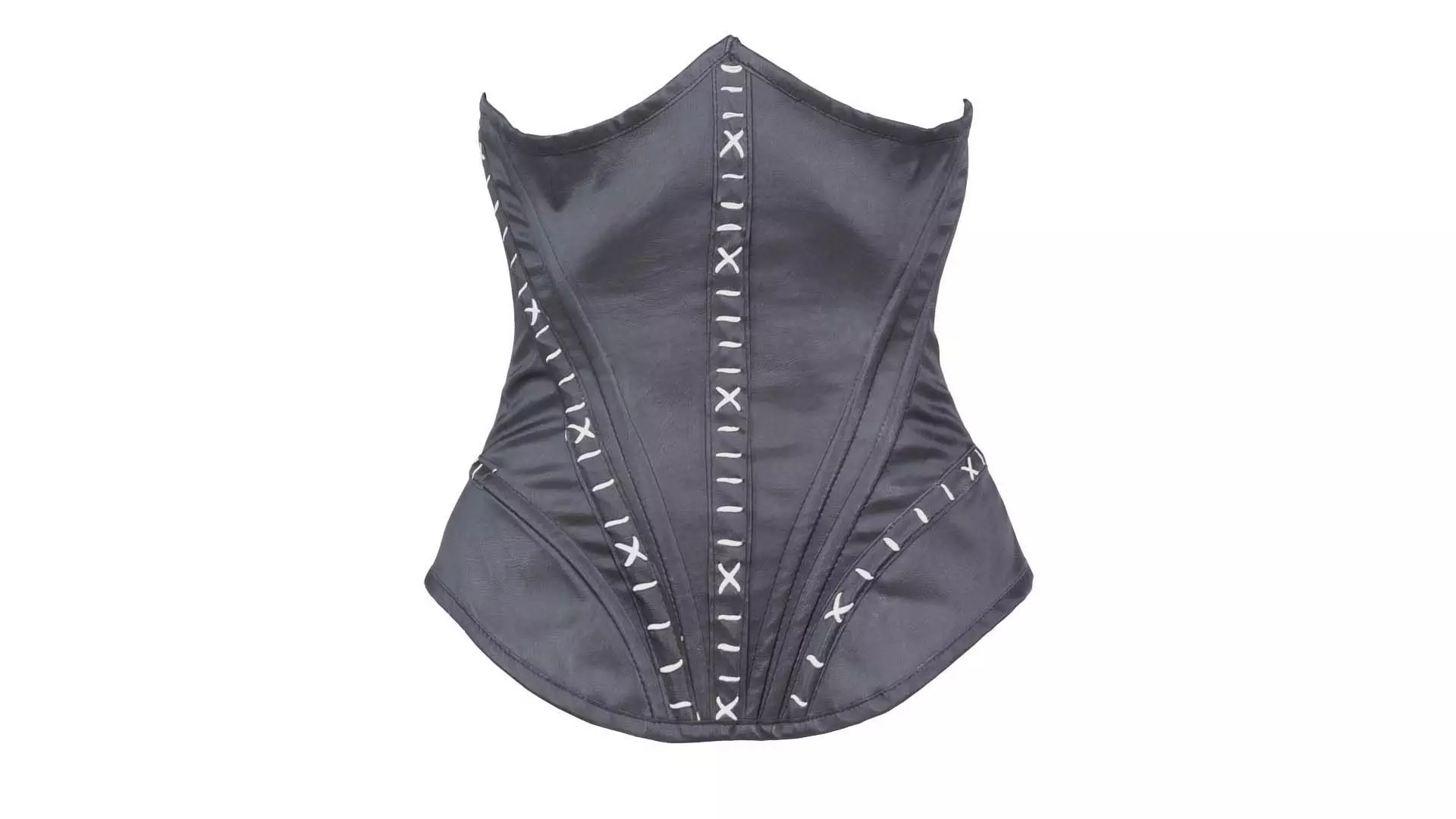 Catwoman Corset Low-poly 3D model_0