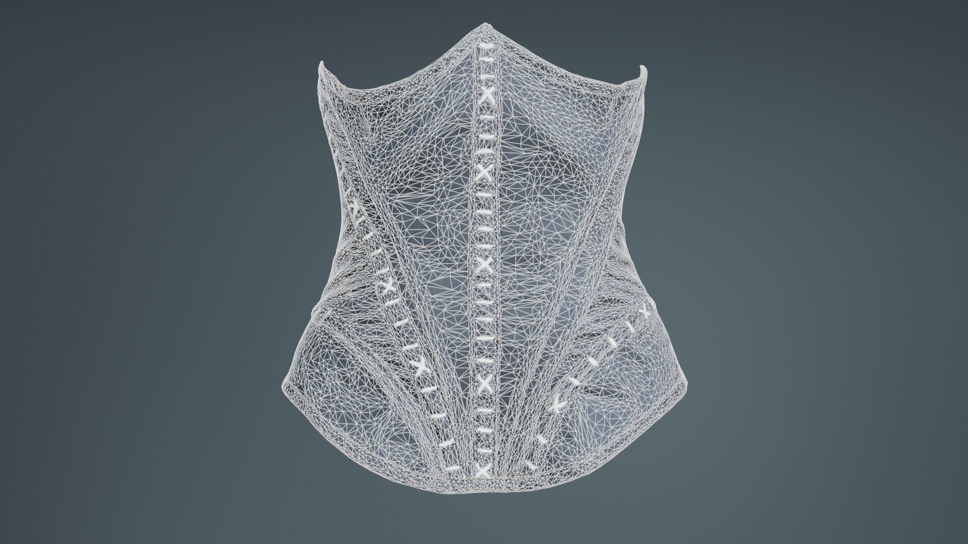 Catwoman Corset Low-poly 3D model_9