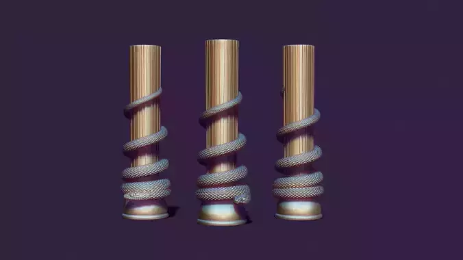 snake candle for wax casting 3D print model