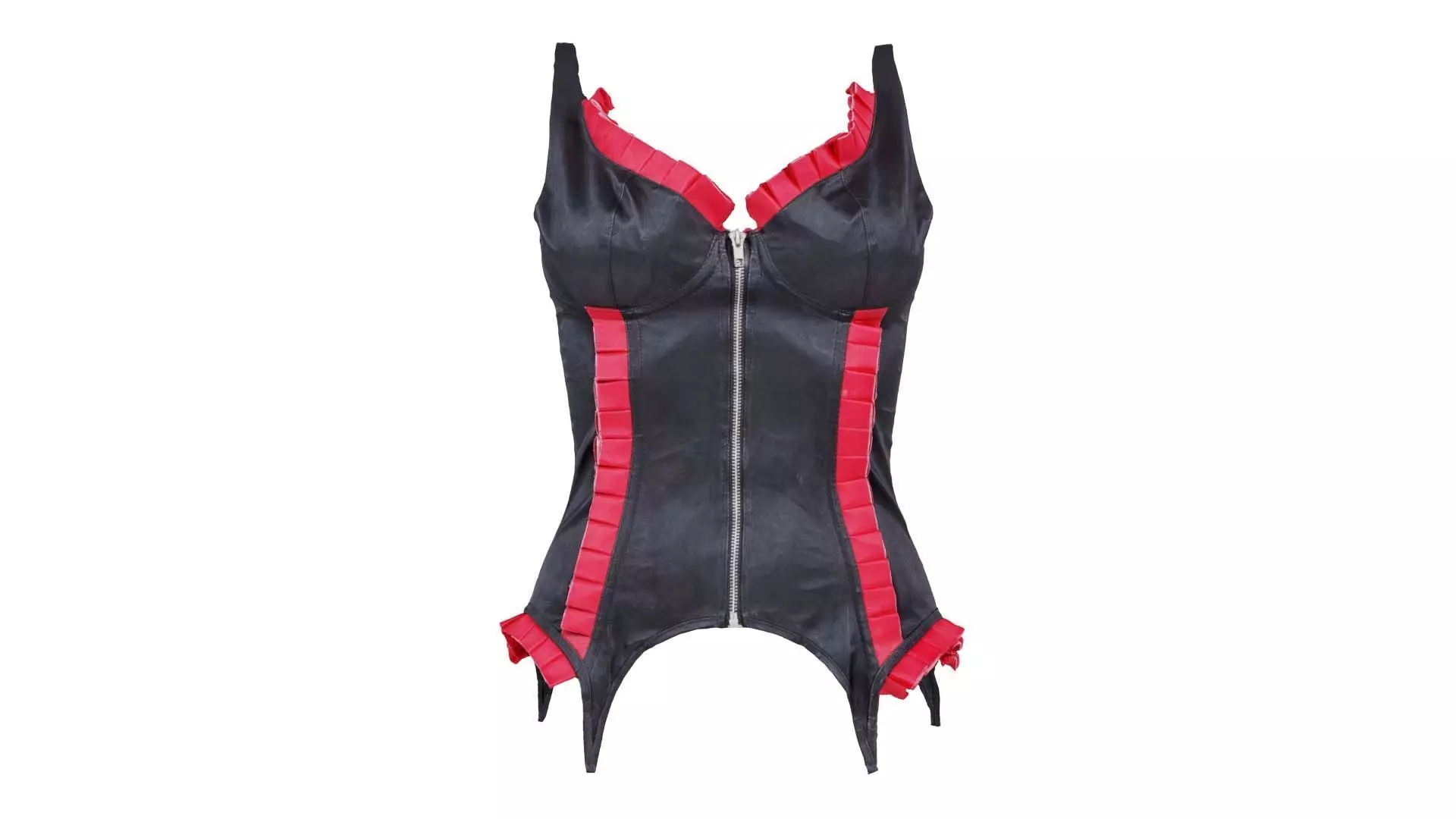 Fringe Corset Low-poly 3D model_0