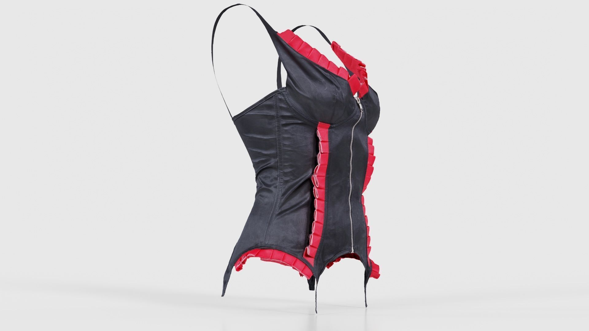 Fringe Corset Low-poly 3D model_17