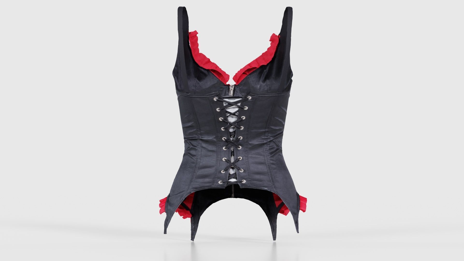 Fringe Corset Low-poly 3D model_21