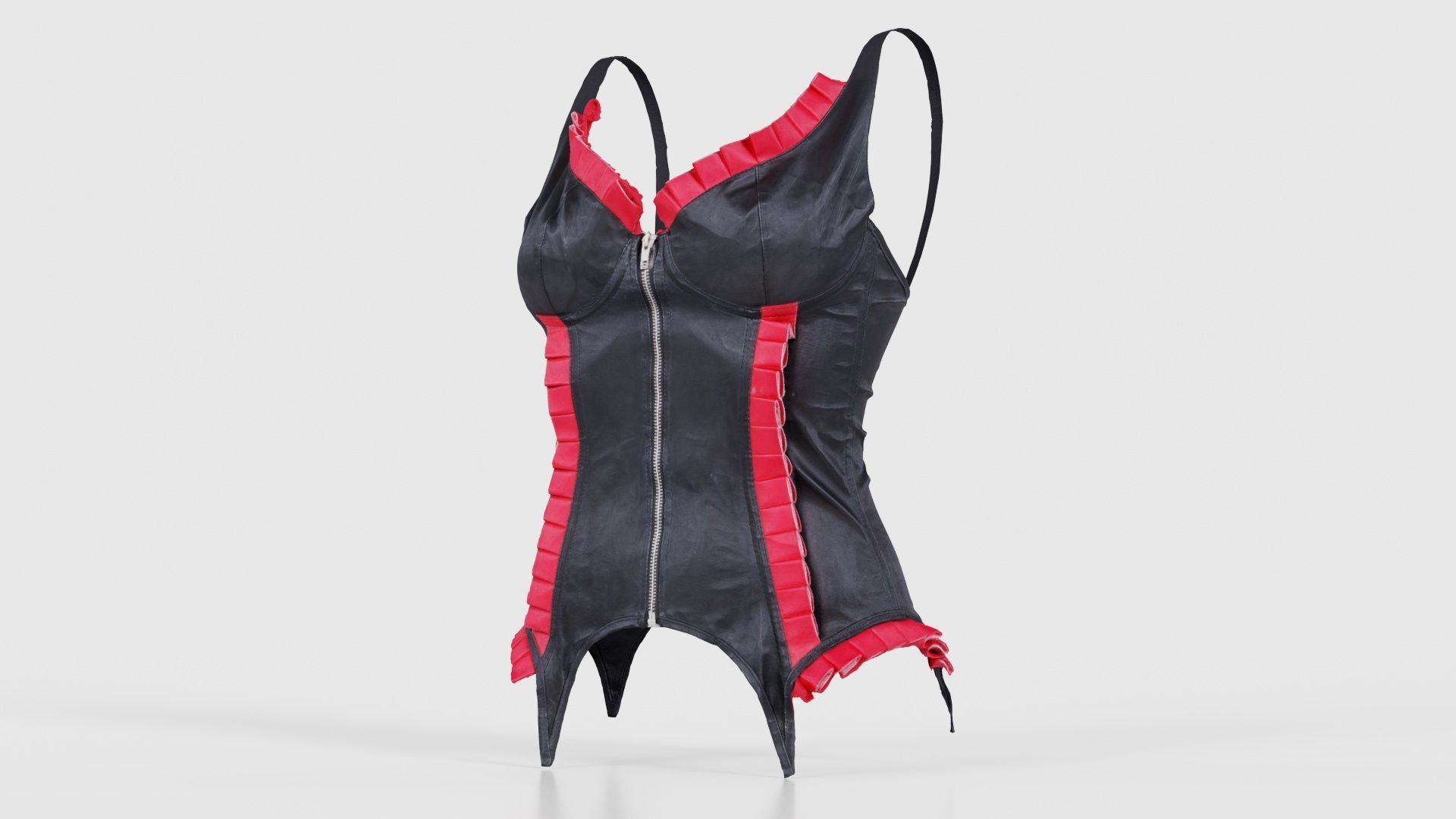 Fringe Corset Low-poly 3D model_26