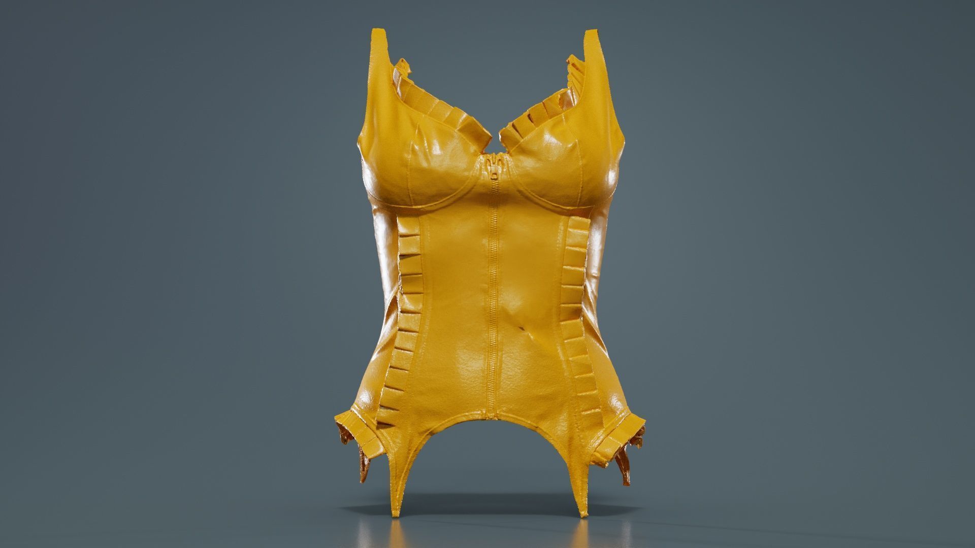 Fringe Corset Low-poly 3D model_12