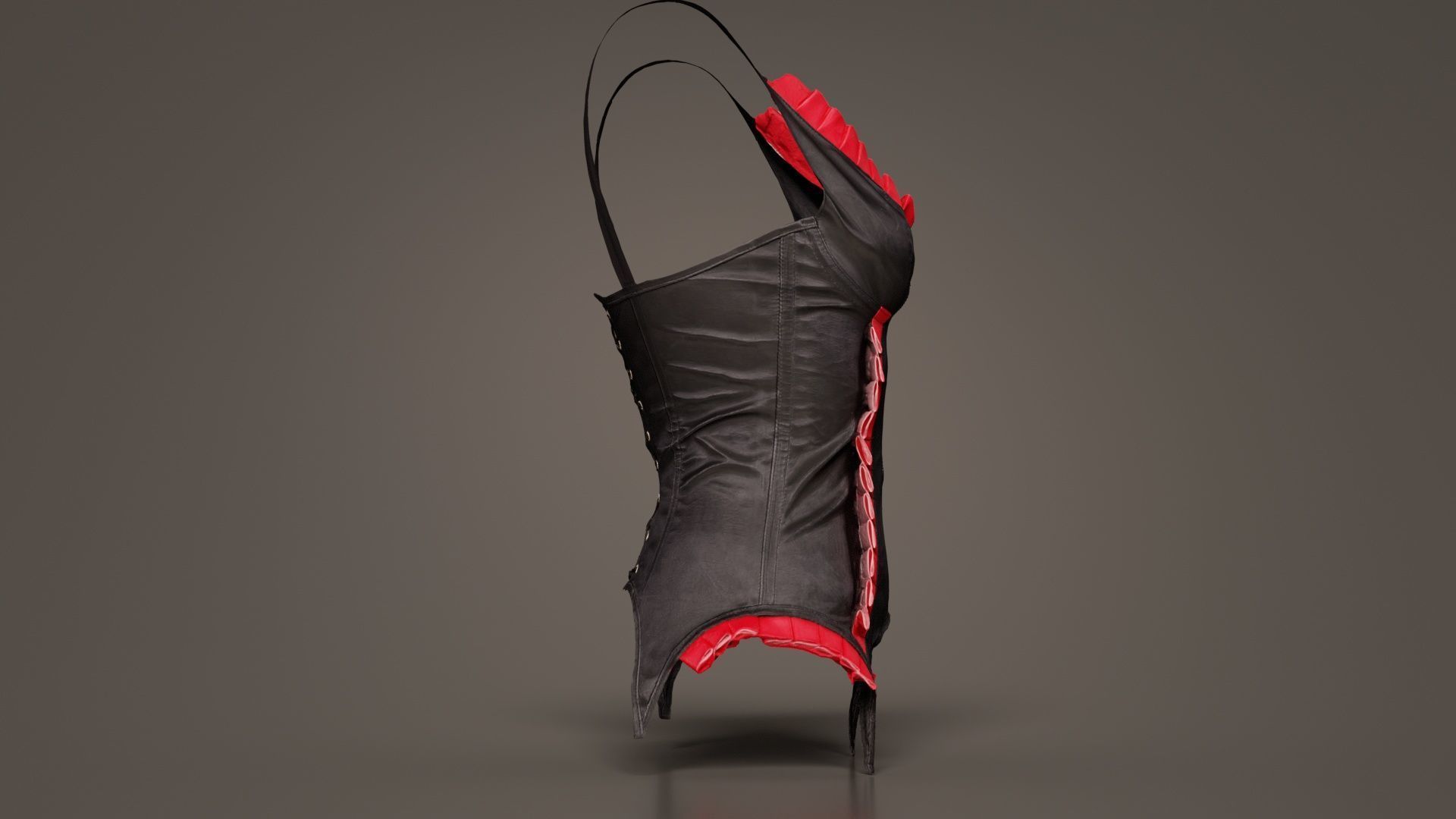 Fringe Corset Low-poly 3D model_6