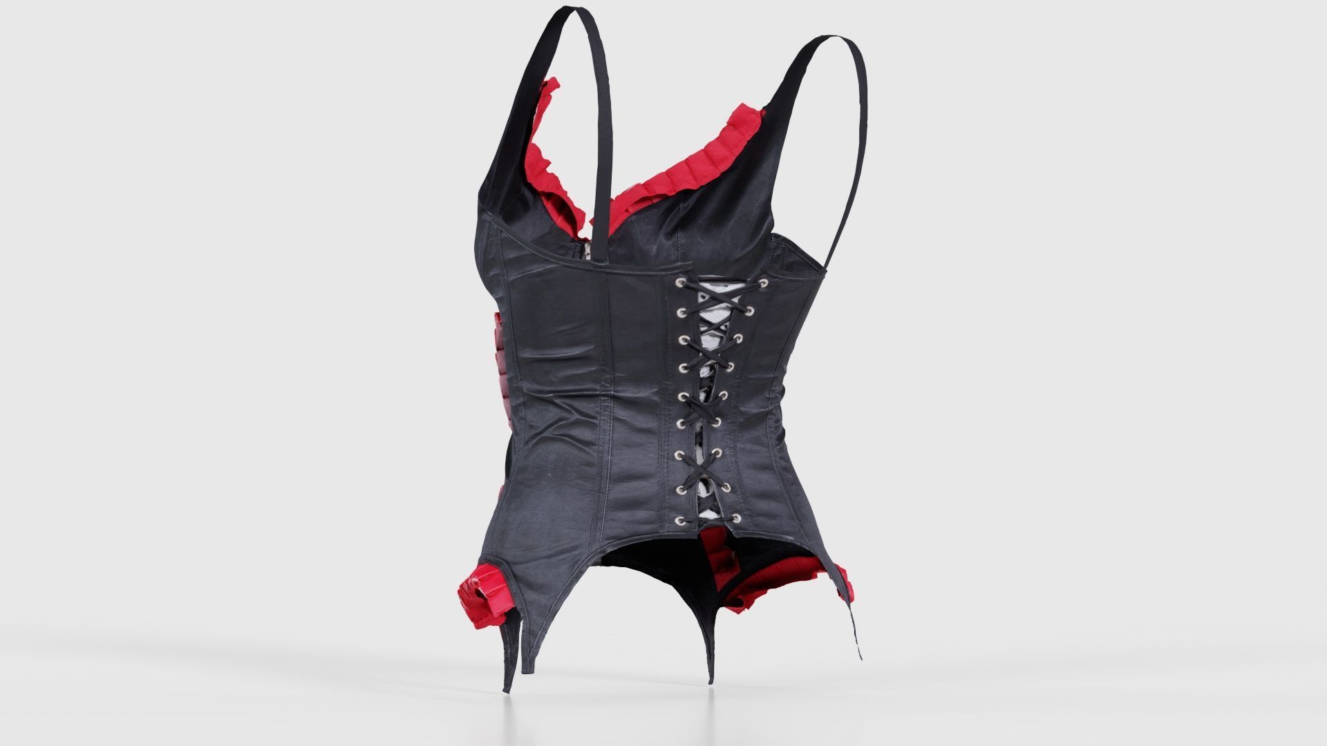 Fringe Corset Low-poly 3D model_22