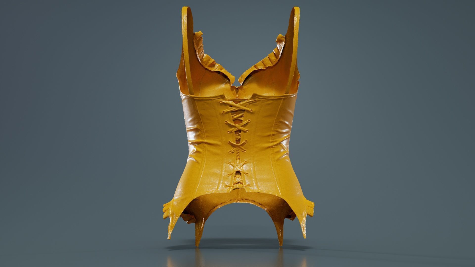 Fringe Corset Low-poly 3D model_13