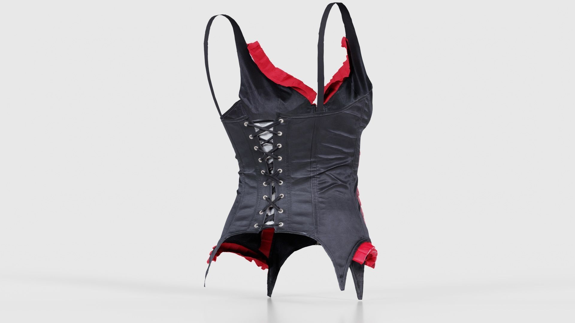Fringe Corset Low-poly 3D model_20
