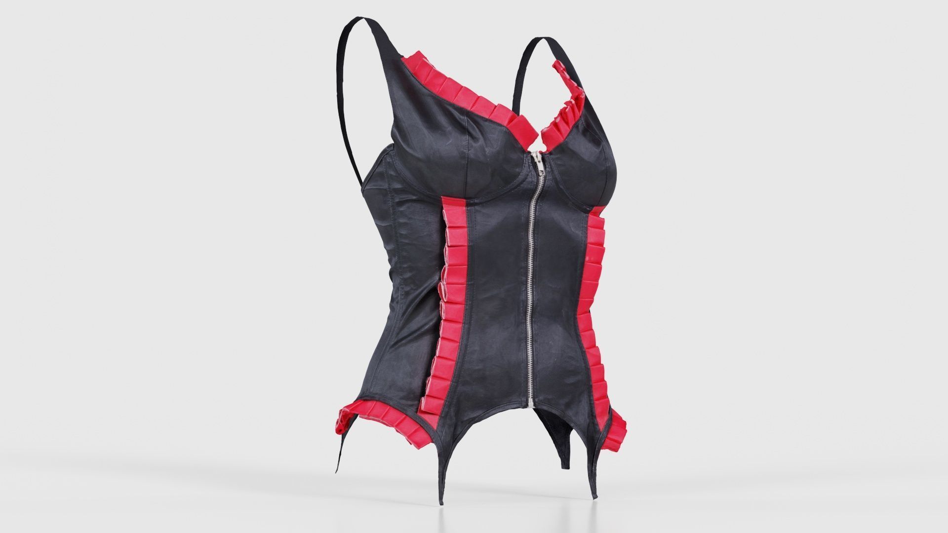 Fringe Corset Low-poly 3D model_16