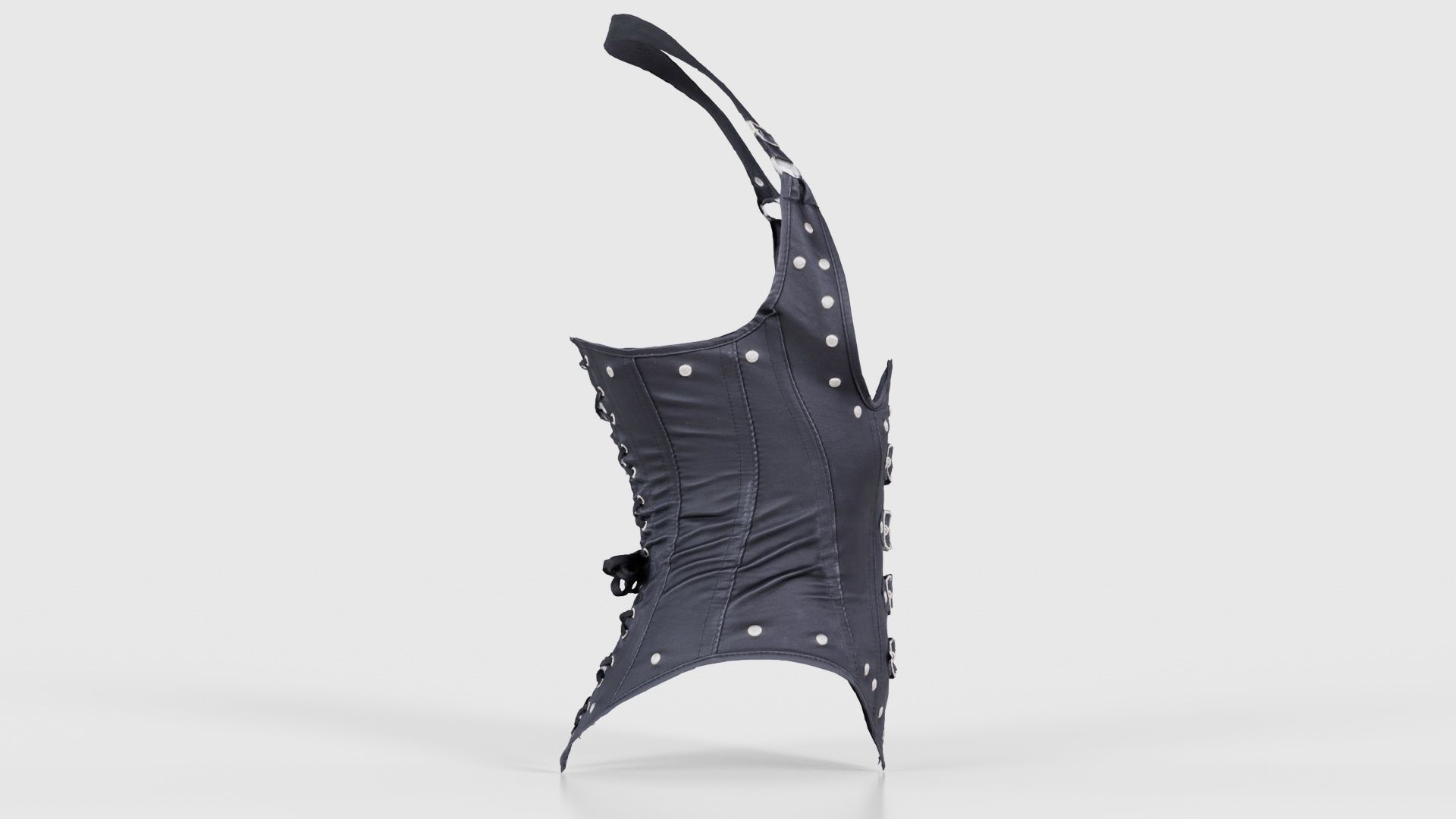 Front Buckles Corset Low-poly 3D model_18
