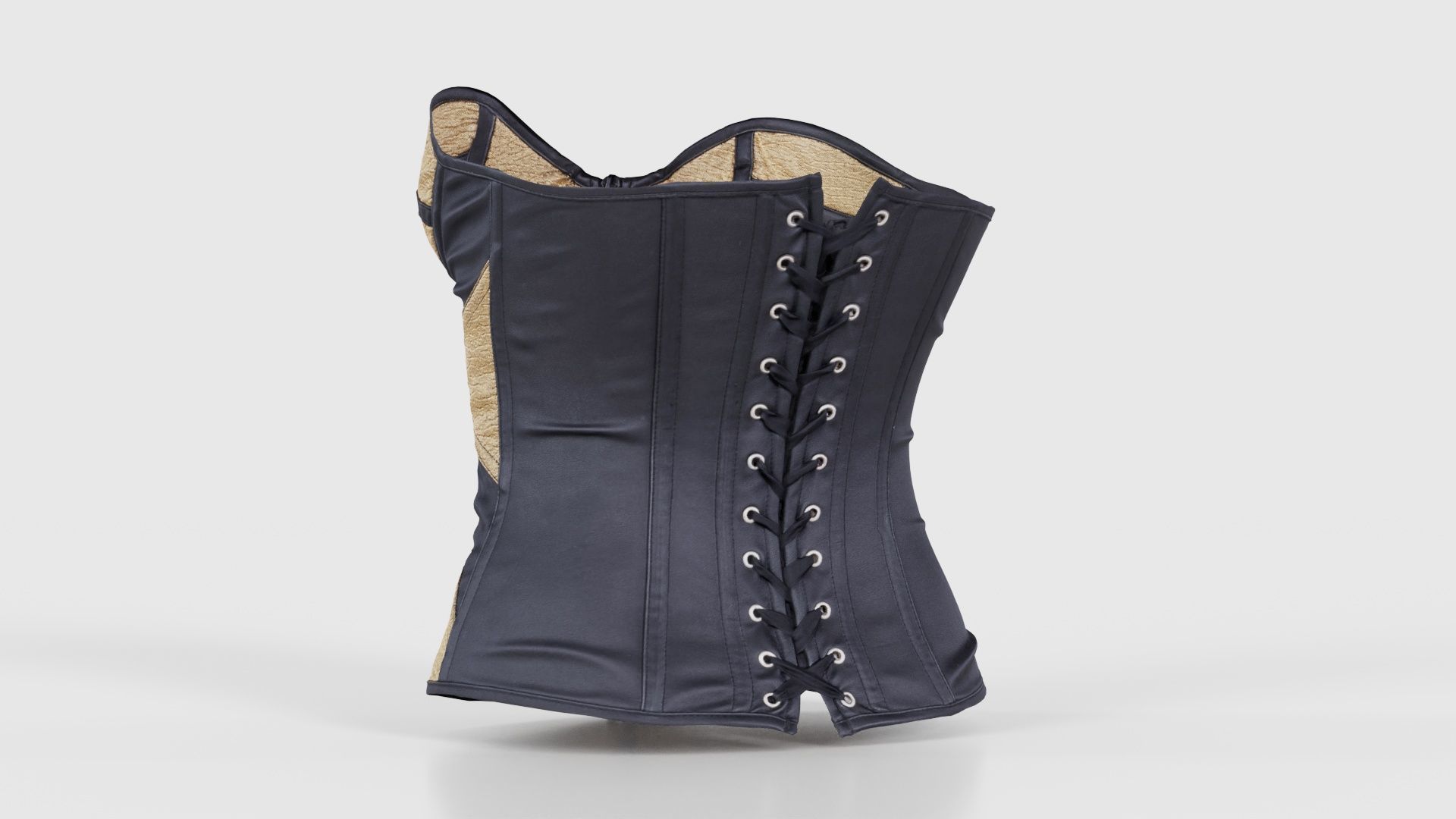 Gold Corset Low-poly 3D model_22