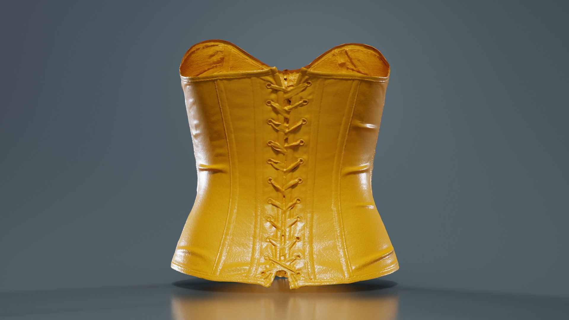 Gold Corset Low-poly 3D model_13