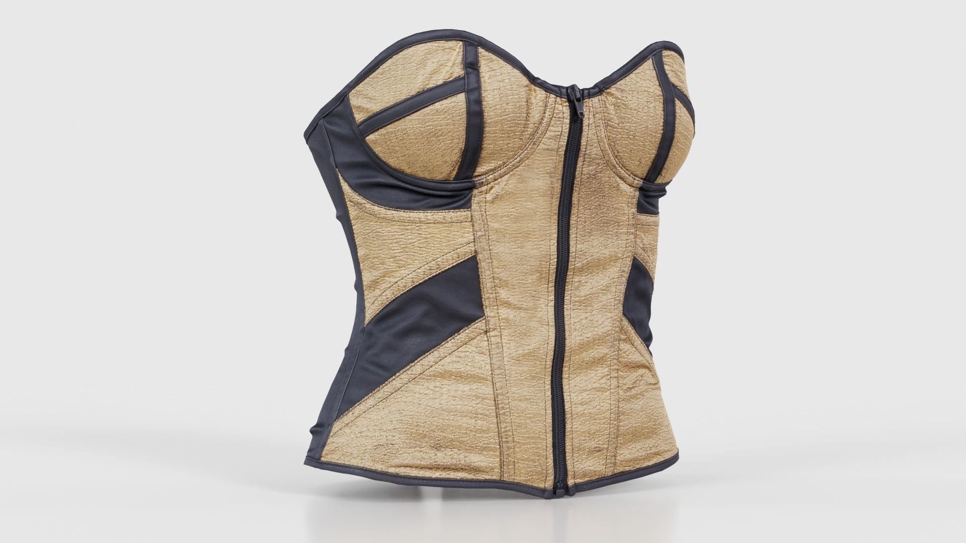 Gold Corset Low-poly 3D model_16