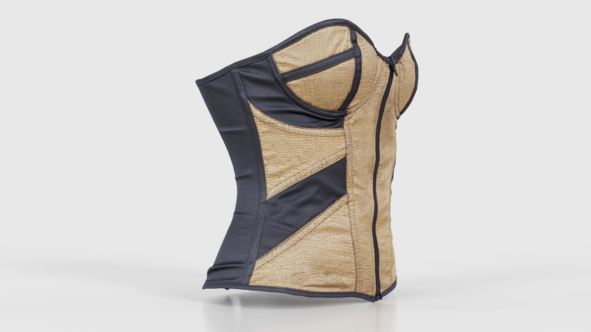 Gold Corset Low-poly 3D model_17