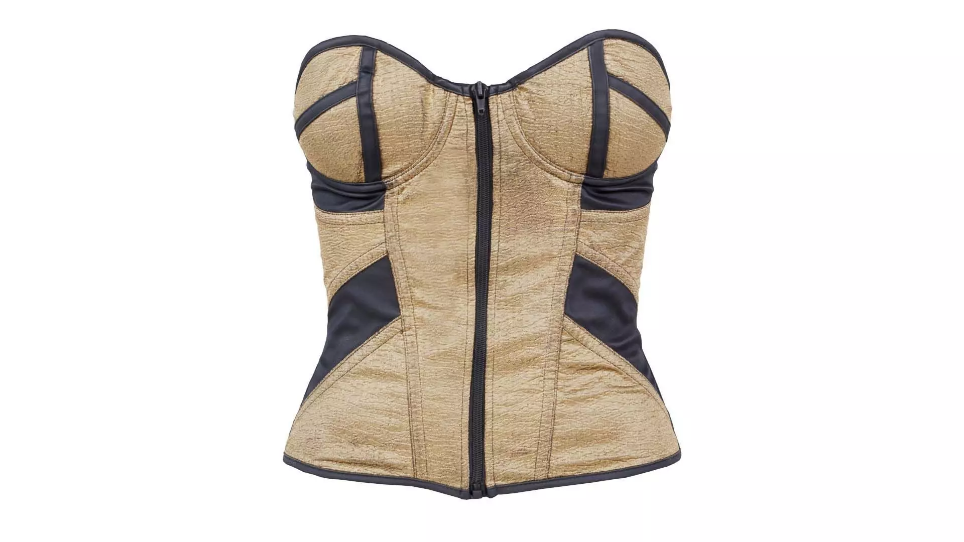 Gold Corset Low-poly 3D model_0