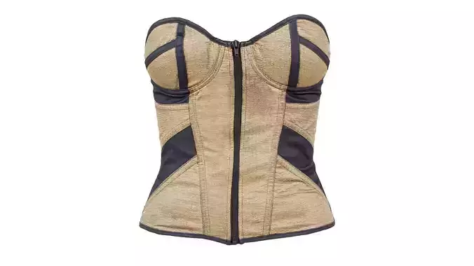 Gold Corset Low-poly 3D model