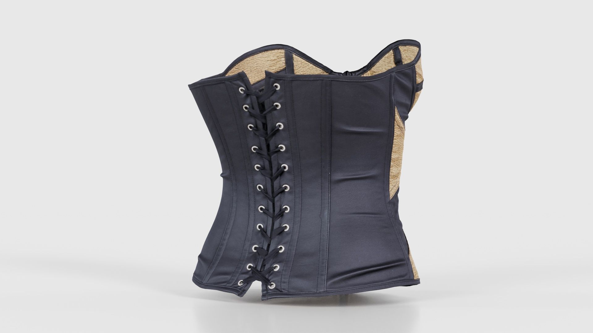 Gold Corset Low-poly 3D model_20