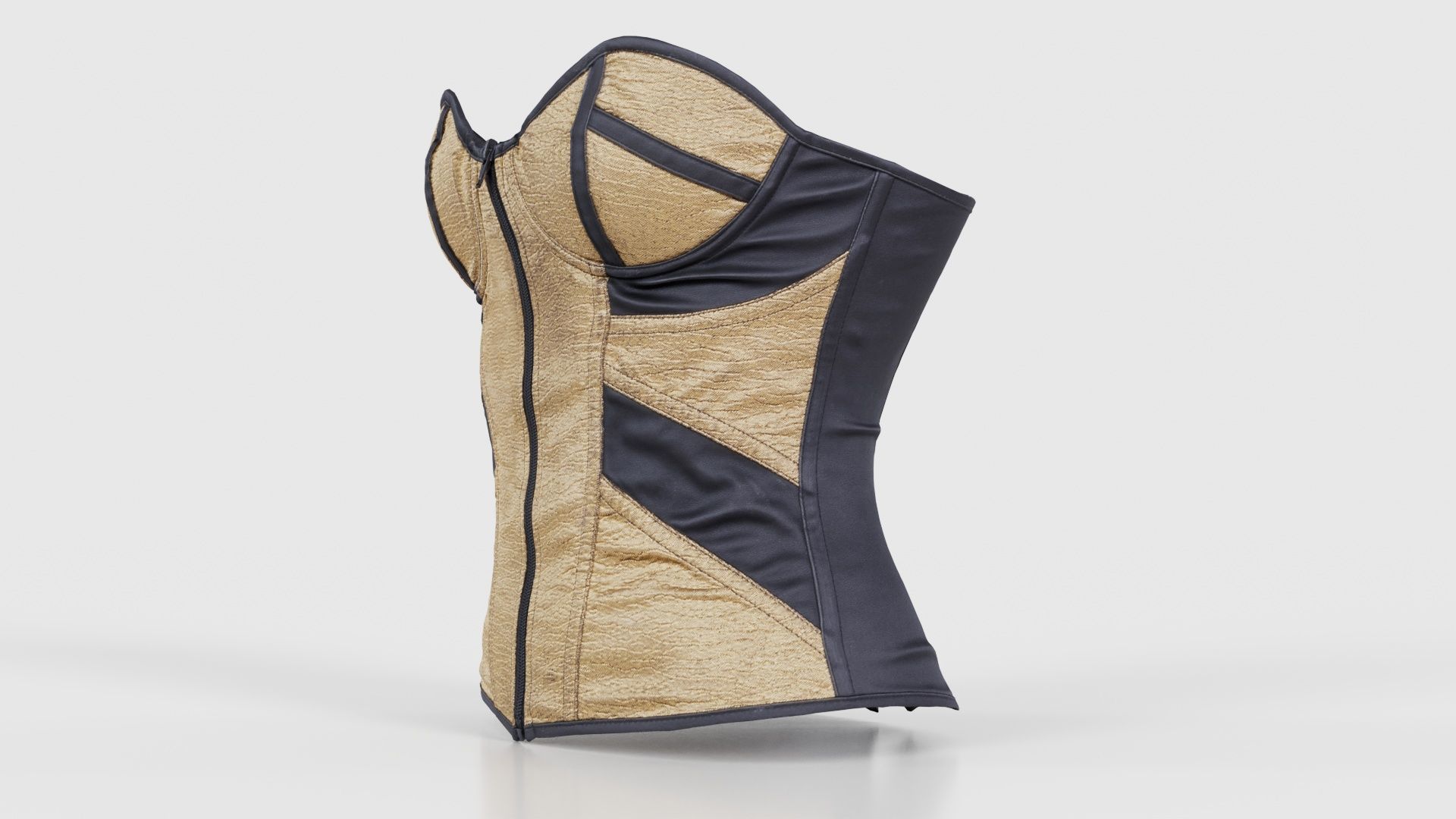 Gold Corset Low-poly 3D model_25