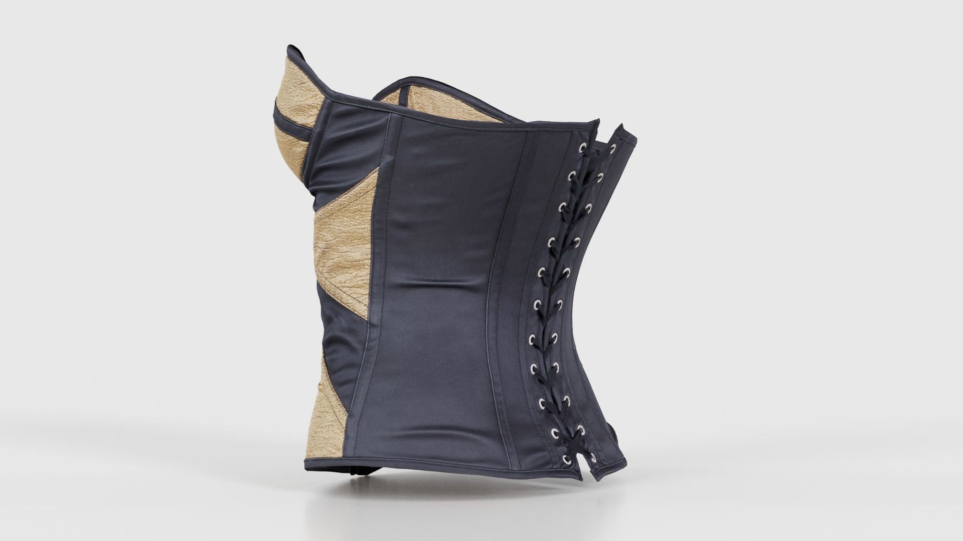 Gold Corset Low-poly 3D model_23