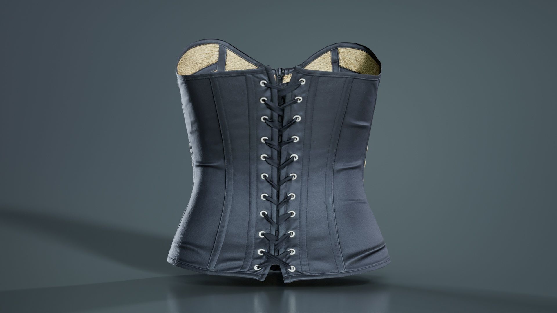 Gold Corset Low-poly 3D model_2