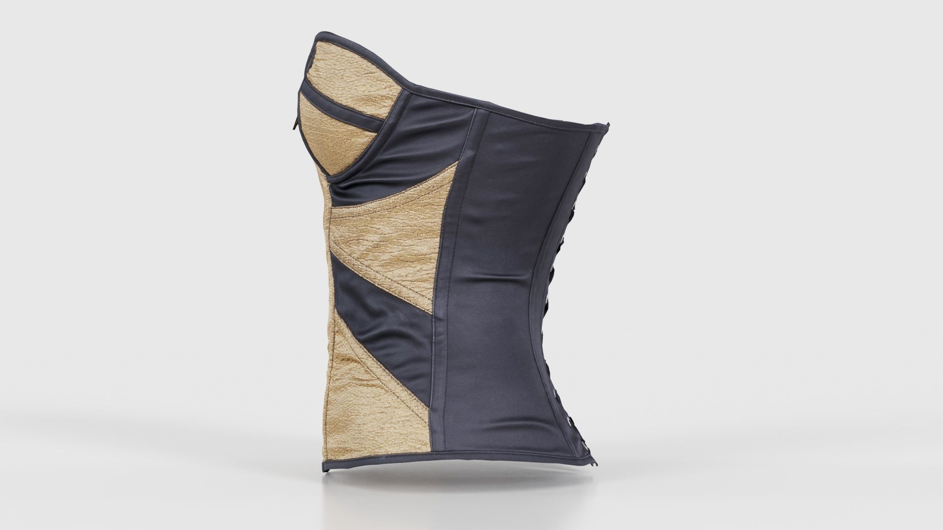 Gold Corset Low-poly 3D model_24