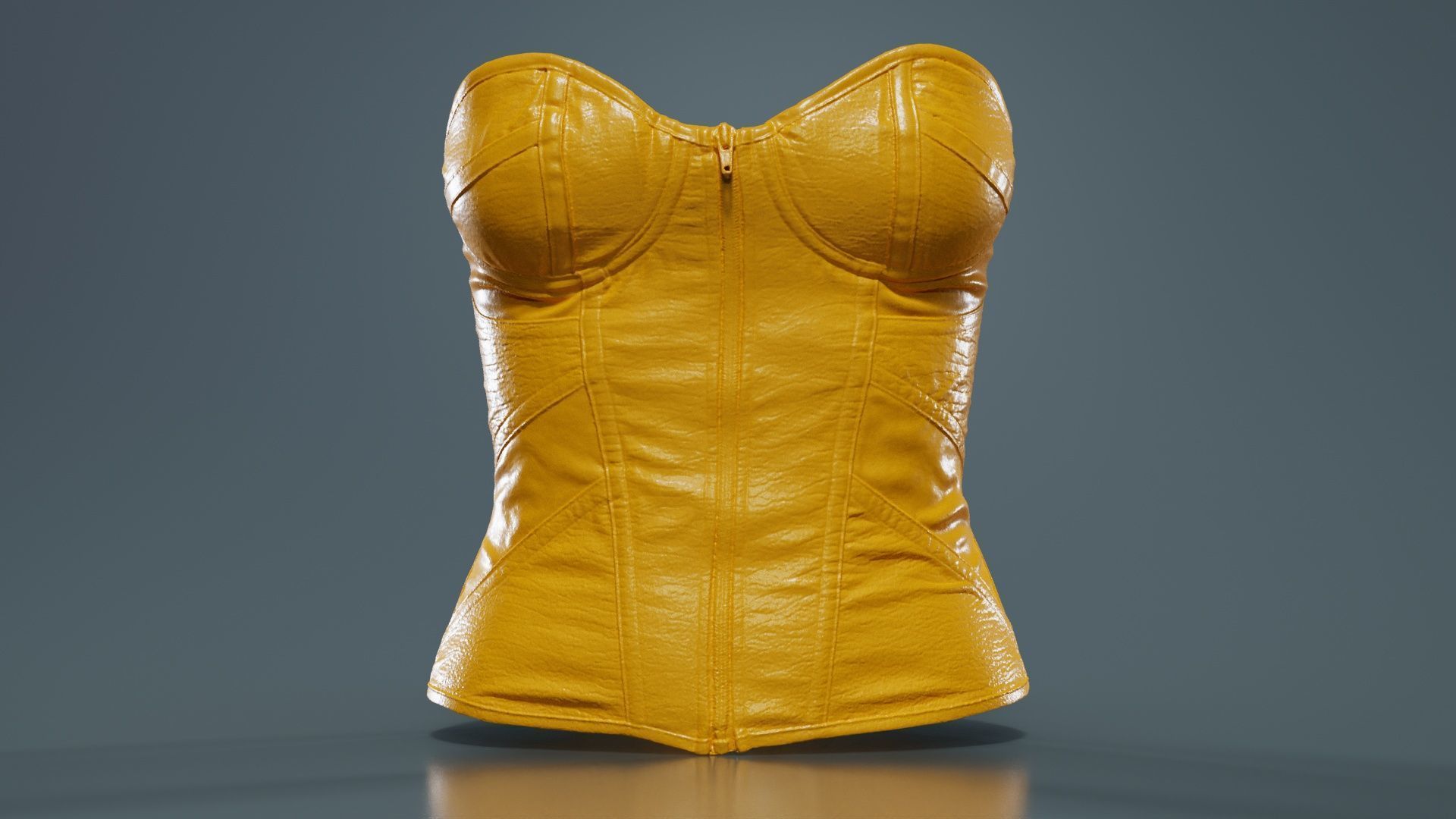 Gold Corset Low-poly 3D model_12