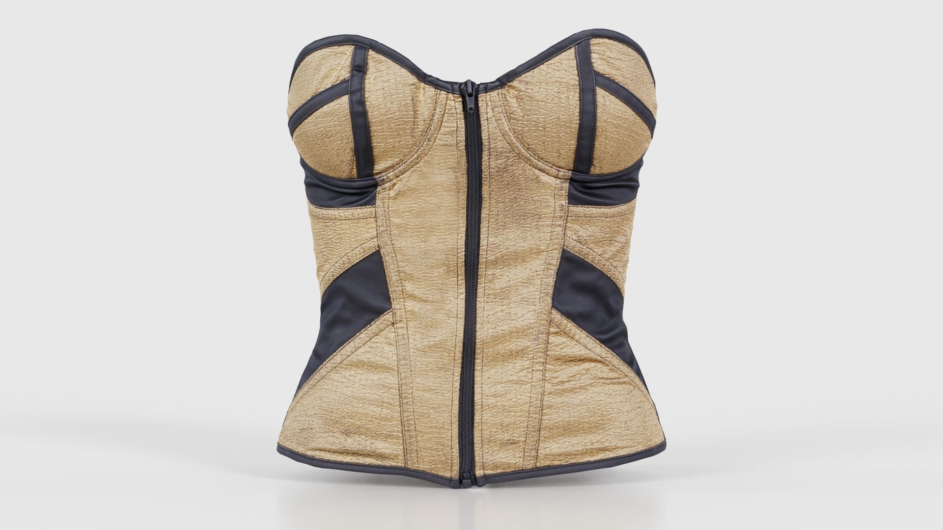 Gold Corset Low-poly 3D model_15