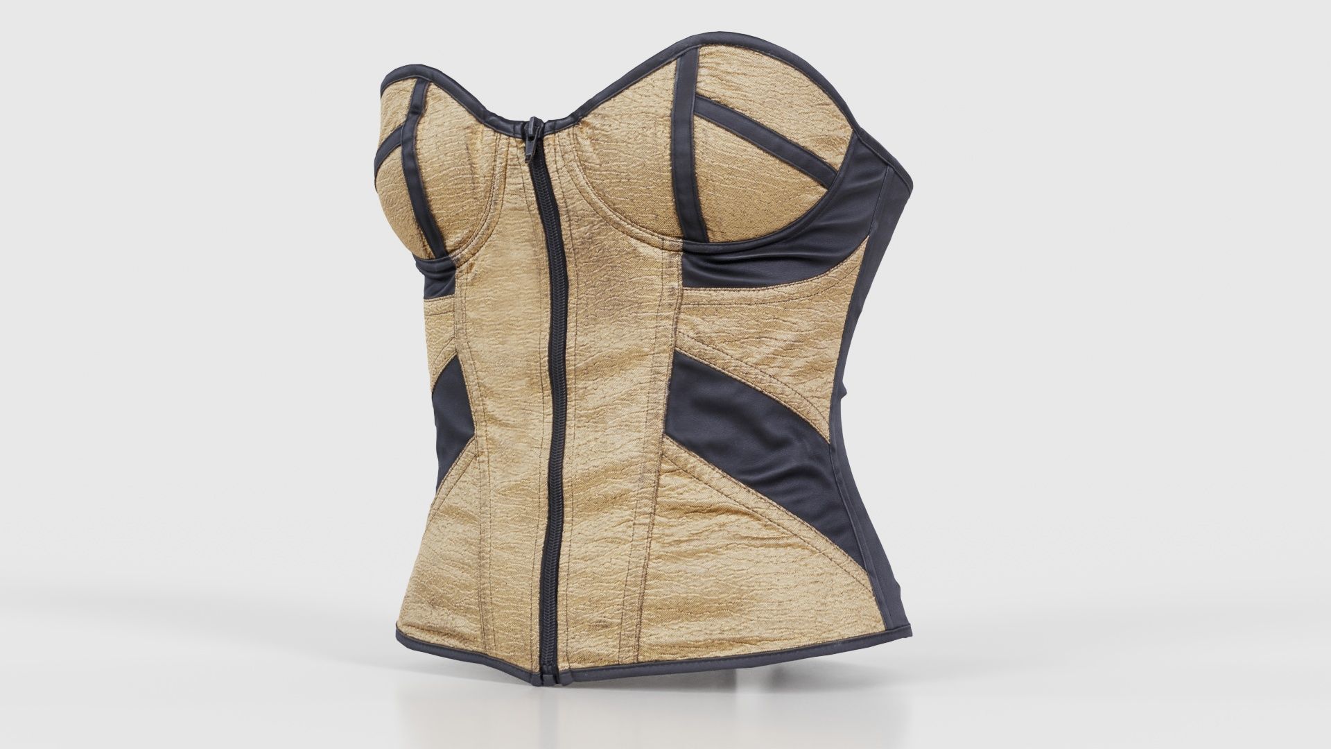 Gold Corset Low-poly 3D model_26