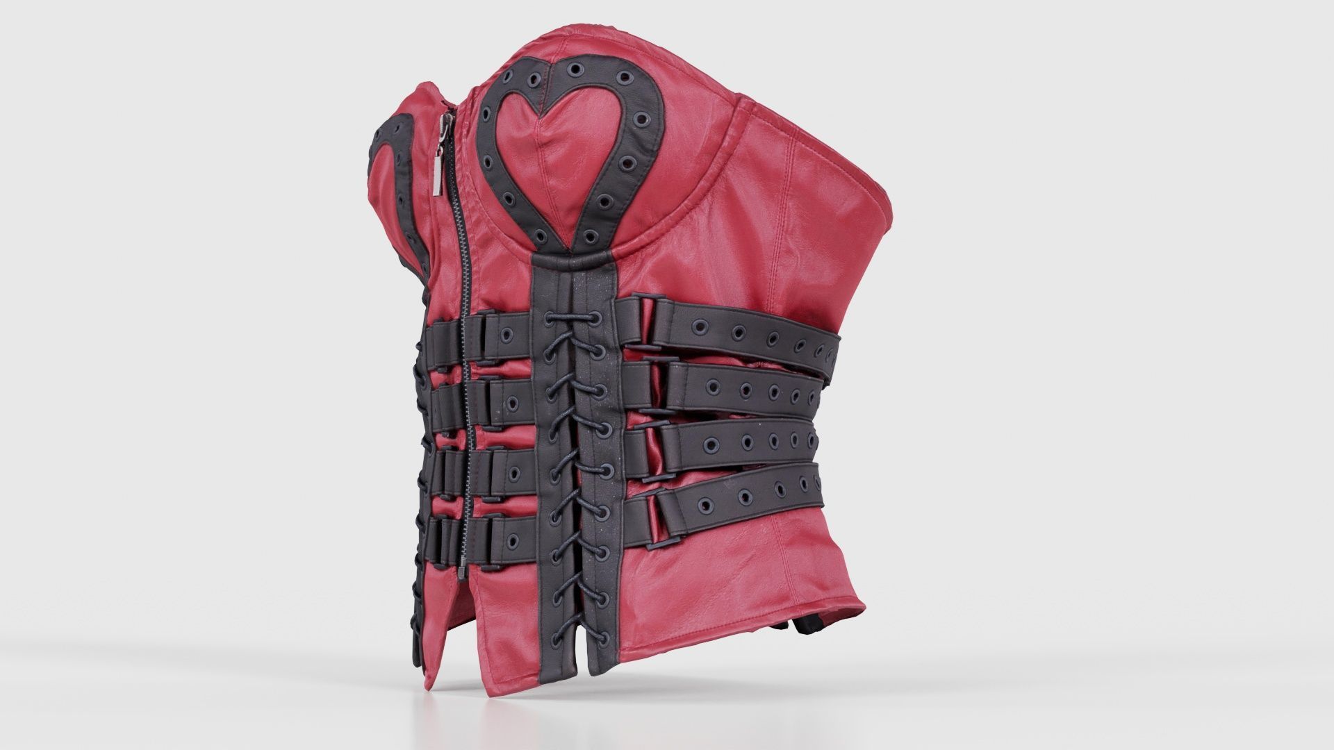 Heart Ringed Corset Low-poly 3D model_25