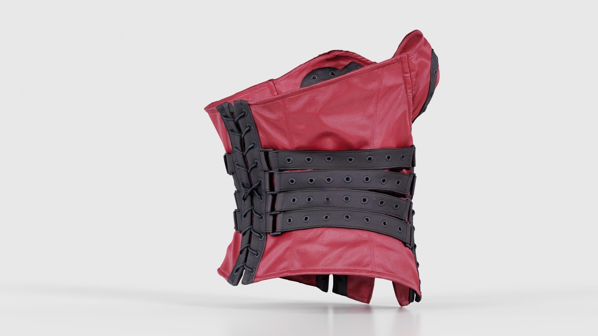 Heart Ringed Corset Low-poly 3D model_19