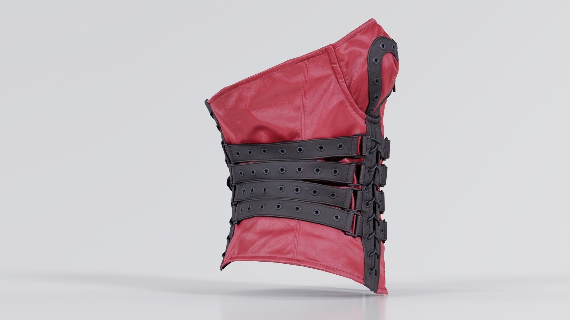 Heart Ringed Corset Low-poly 3D model_5