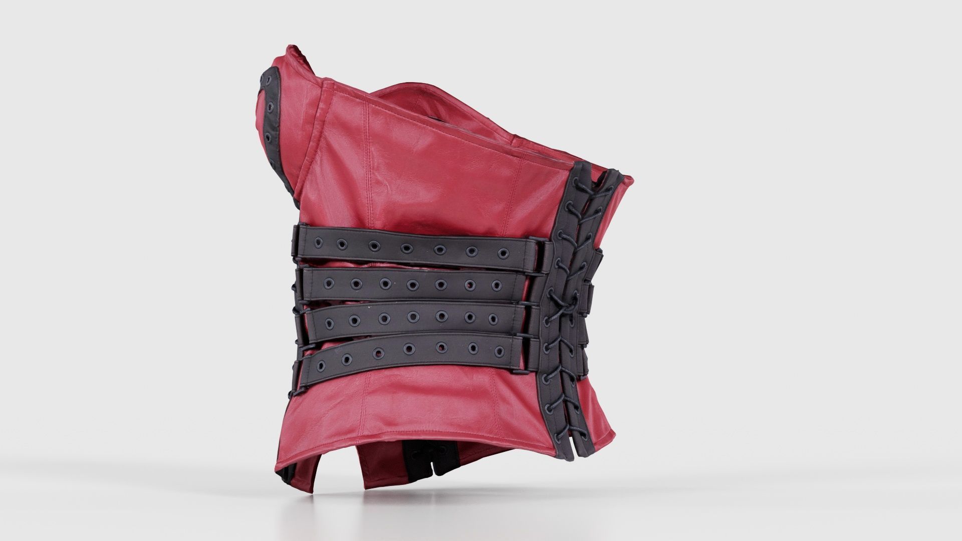 Heart Ringed Corset Low-poly 3D model_23