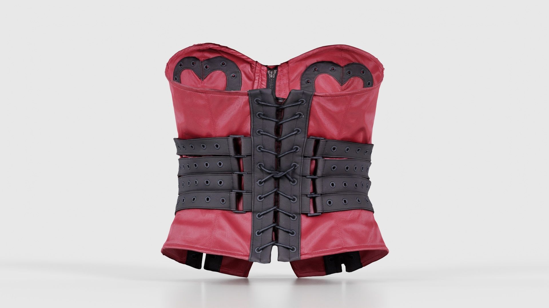 Heart Ringed Corset Low-poly 3D model_21