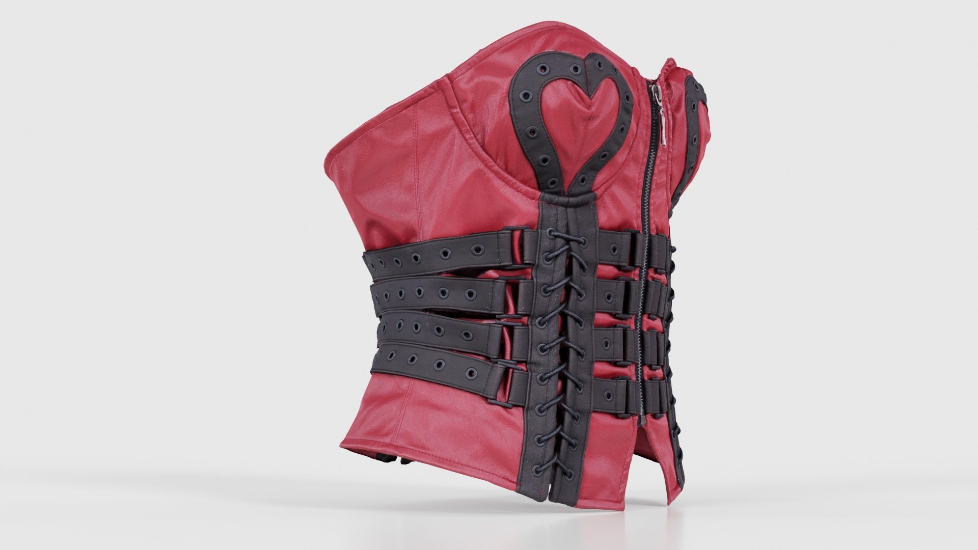 Heart Ringed Corset Low-poly 3D model_17