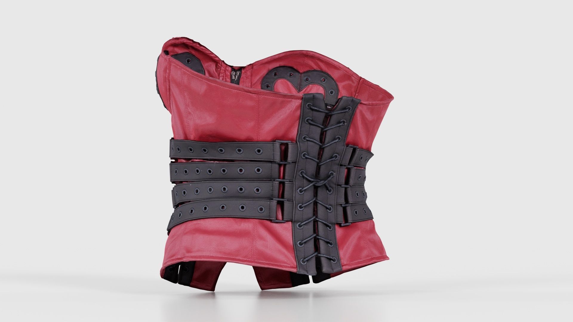 Heart Ringed Corset Low-poly 3D model_22