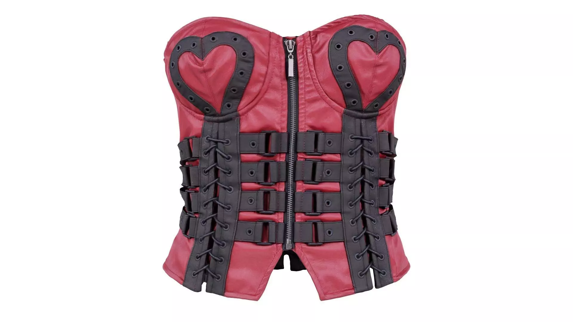 Heart Ringed Corset Low-poly 3D model_0