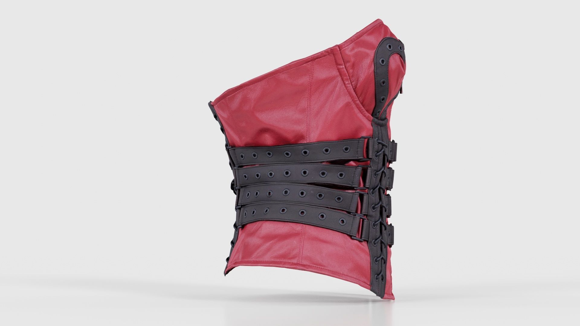 Heart Ringed Corset Low-poly 3D model_18