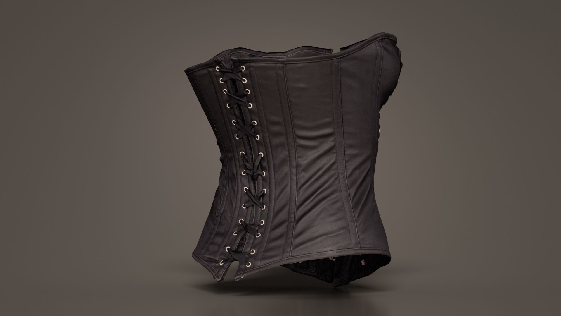 Ringed Corset Low-poly 3D model_4