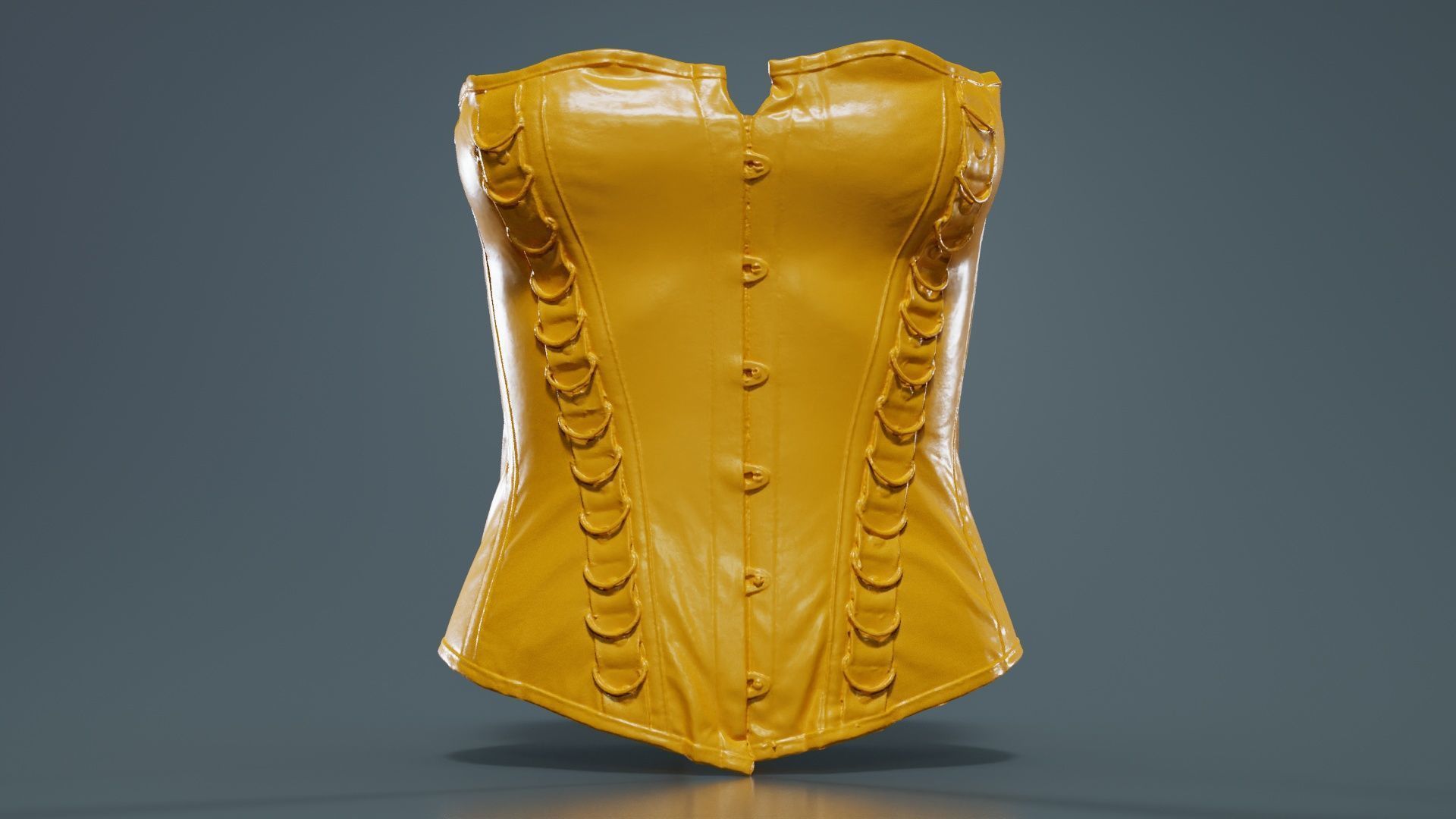 Ringed Corset Low-poly 3D model_12