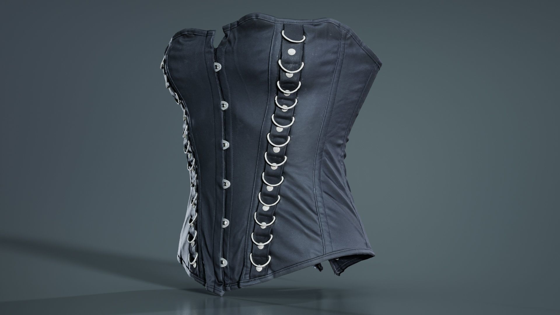Ringed Corset Low-poly 3D model_2