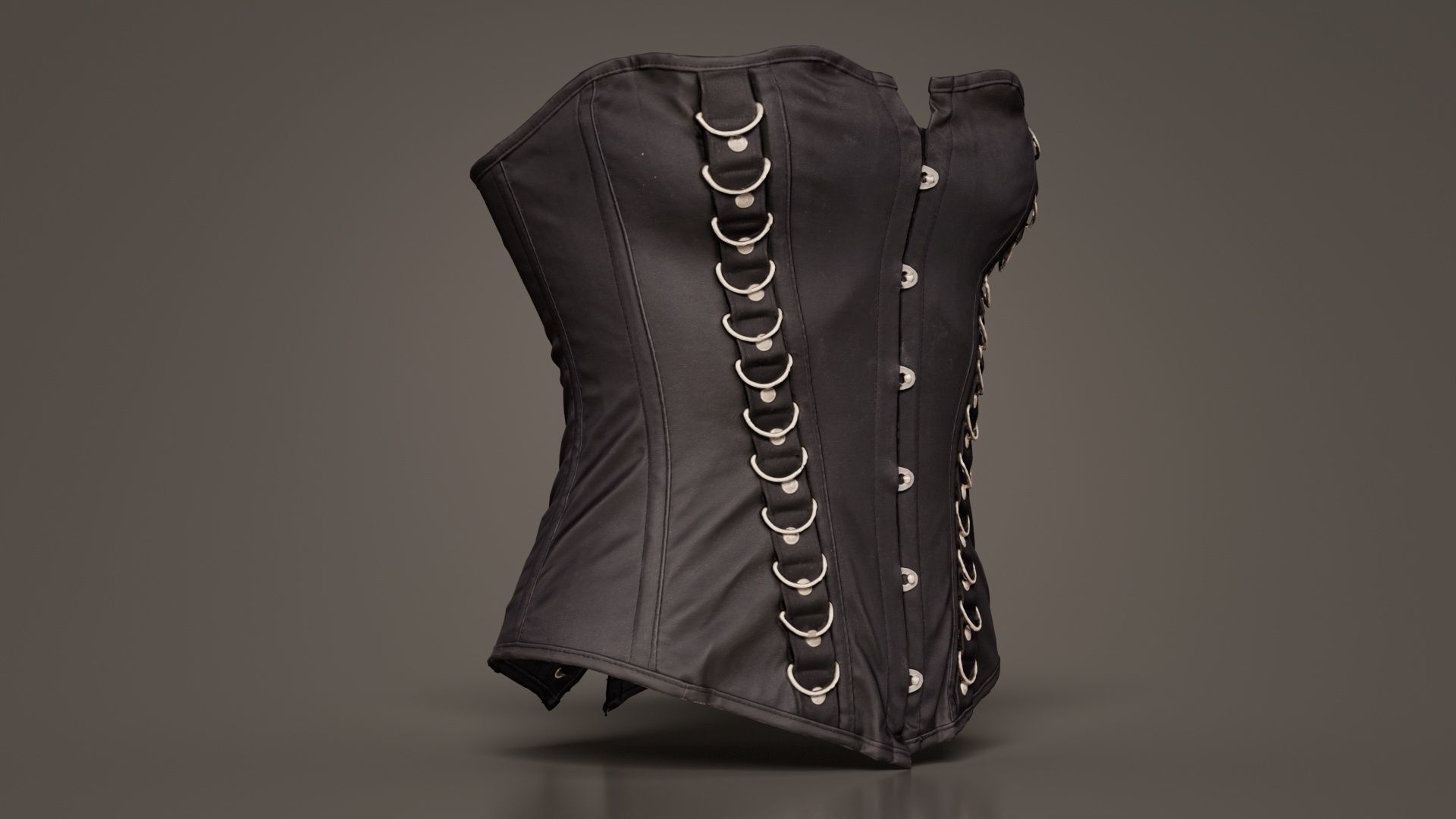 Ringed Corset Low-poly 3D model_7