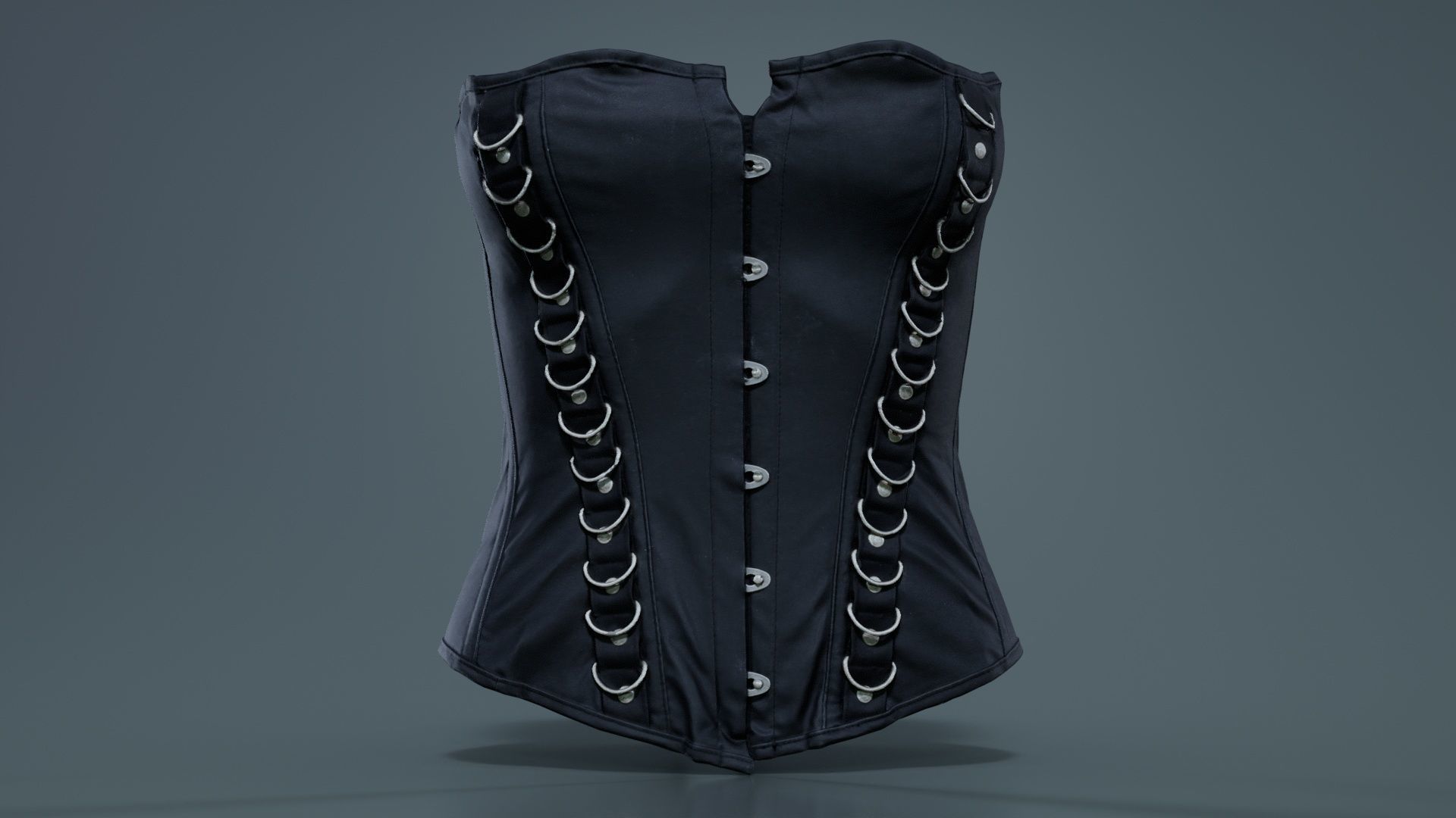 Ringed Corset Low-poly 3D model_3