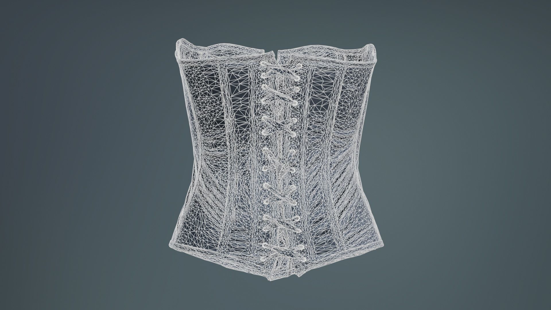Ringed Corset Low-poly 3D model_10
