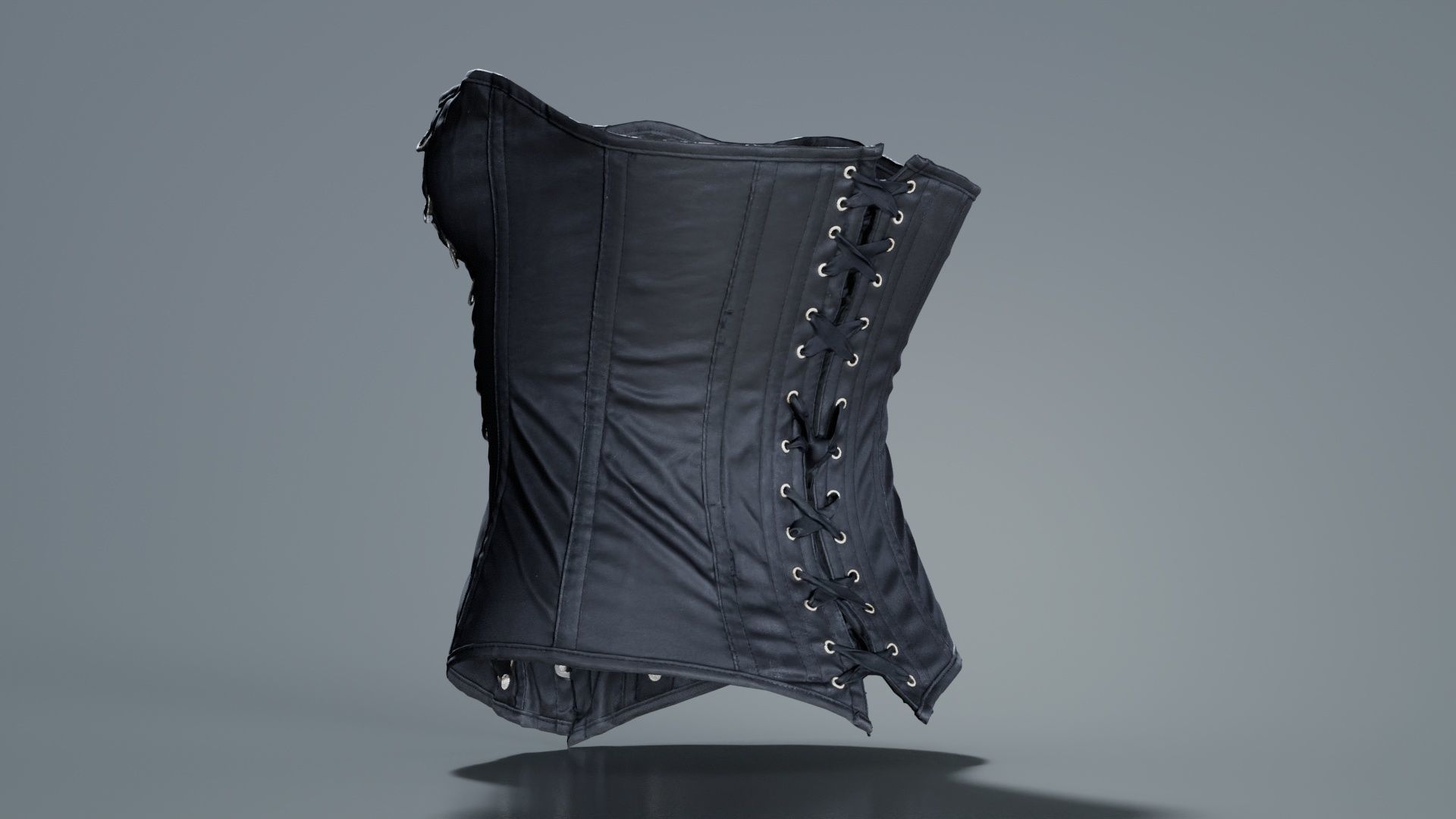 Ringed Corset Low-poly 3D model_8