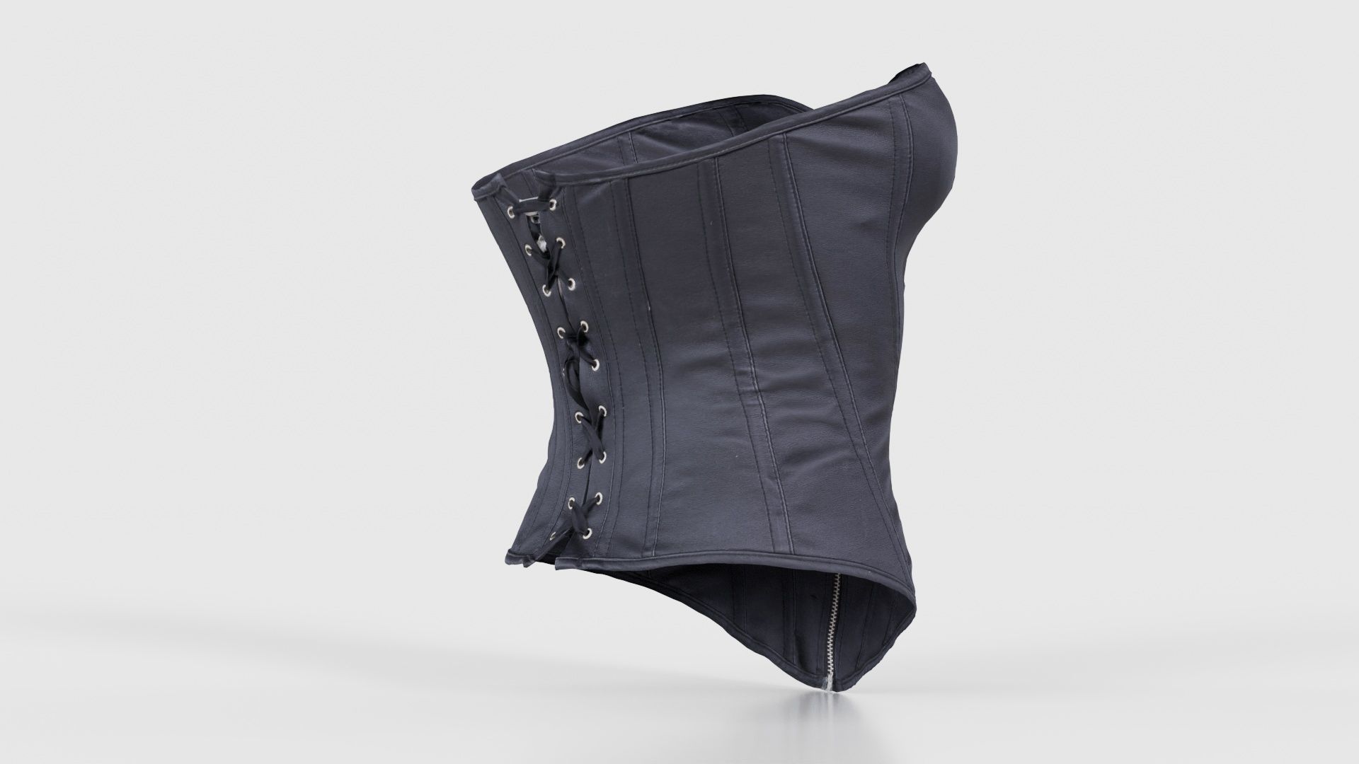 Simple Corset Low-poly 3D model_19