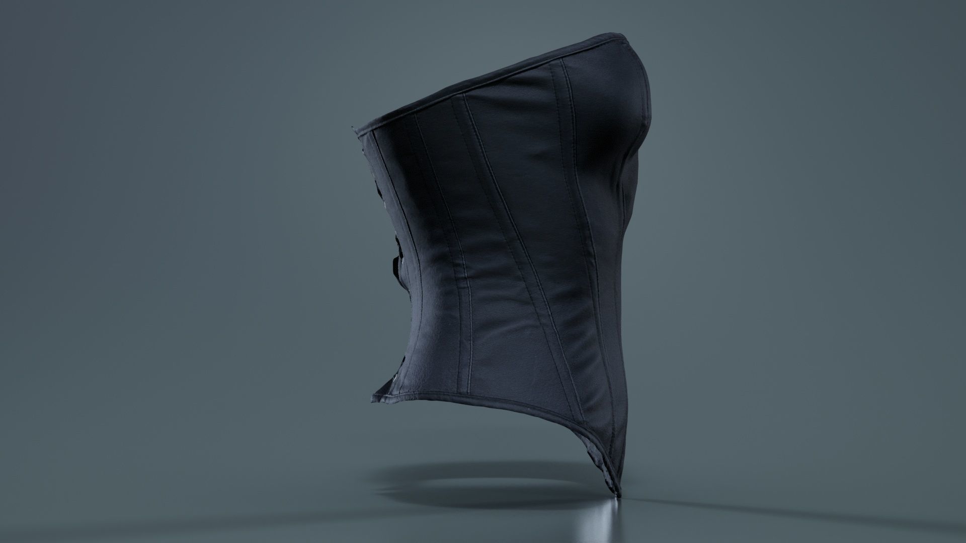 Simple Corset Low-poly 3D model_7