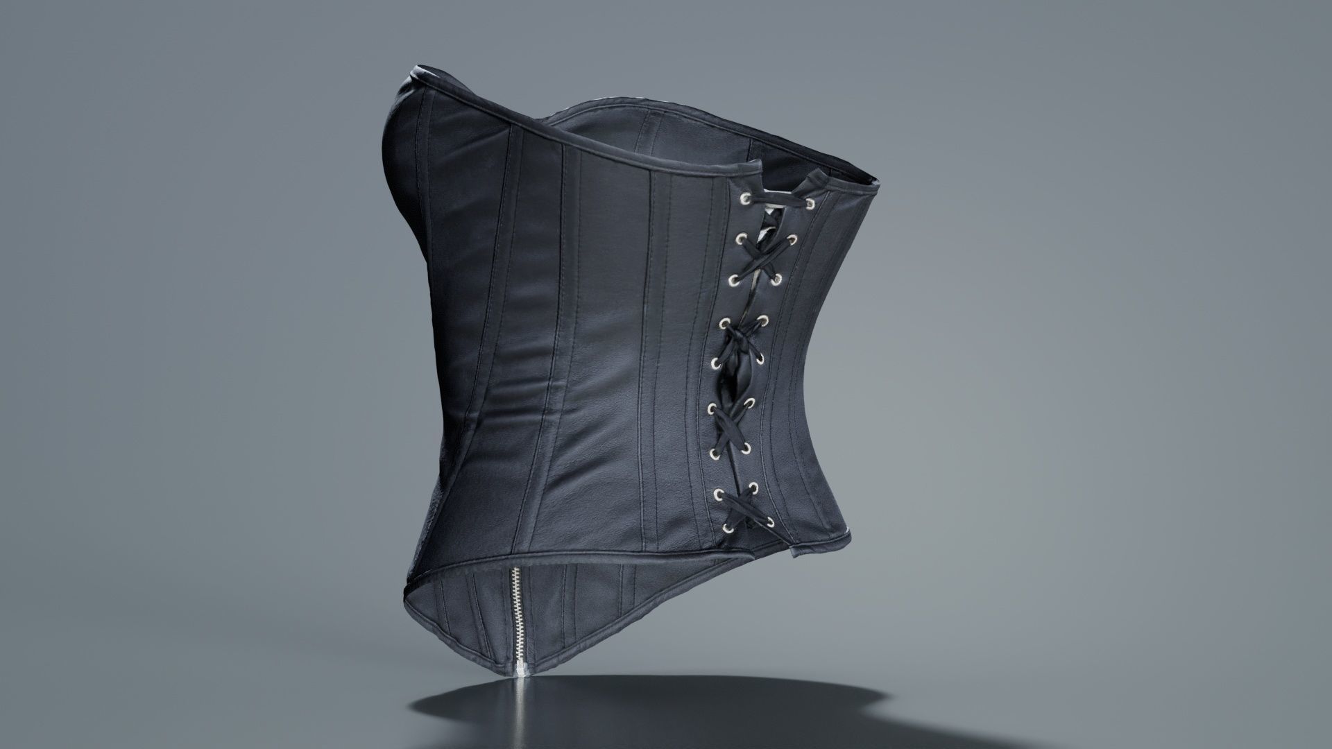 Simple Corset Low-poly 3D model_3